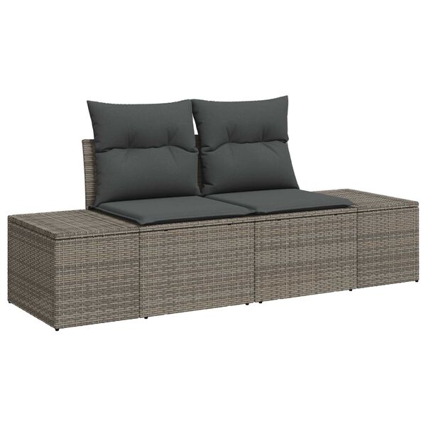 vidaXL Havemøbelsofa Grå 123 x 62 x 69cm polyrattan