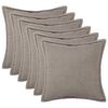 vidaXL Pudebetr&aelig;k 6 pcs HOUTEN Lysegr&aring; 80 x 80 cm Boucl&eacute;