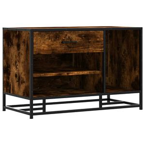 vidaXL skob&aelig;nk 80x40x53,5 cm konstrueret tr&aelig; metal r&oslash;get egetr&aelig;sfarve