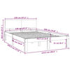vidaXL sengeramme 120x190 cm Small Double massivt træ hvid