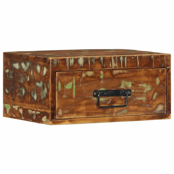 vidaXL væghængte sengeborde 2 stk. massivt genbrugstræ