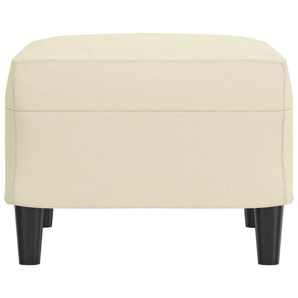 vidaXL fodskammel 60x50x41 cm kunstlæder cremefarvet