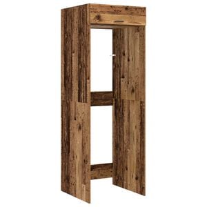 vidaXL Vaskemaskine Skab med opbevaring Gammelt tr&aelig; 67,5 x 68 x 200 cm
