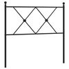vidaXL udskiftningsgavl 90 cm metal sort