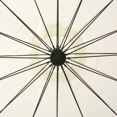 vidaXL hængende parasol 3 m aluminiumsstang hvid