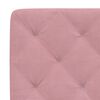 vidaXL sengeramme med LED uden madras 140x190 cm velour pink