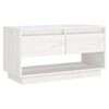 vidaXL tv-bord 74x34x40 cm massivt fyrretr&aelig; hvid