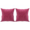 vidaXL 2-personers sofa med pyntepuder 140 cm velour vinrød