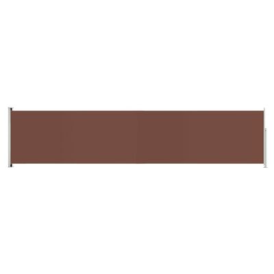 vidaXL sammenrullelig sidemarkise til terrassen 140x600 cm brun