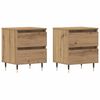 vidaXL Natskab 2 pcs Artisan Egetr&aelig; 40 x 35 x 50 cm Konstrueret tr&aelig;