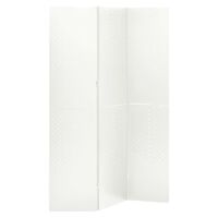vidaXL 3-panels rumdeler 120x180 cm stål hvid