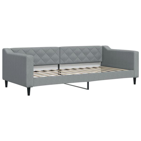 vidaXL daybed 90x200 cm stof lysegr&aring;