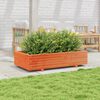 vidaXL plantekasse 110x60x26,5 cm massivt fyrretr&aelig; gyldenbrun