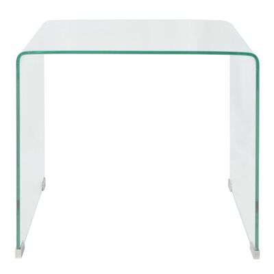 vidaXL sofabord i klart hærdet glas 49,5x50x45 cm