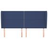 vidaXL sengegavl med kanter 183x23x118/128 cm stof bl&aring;