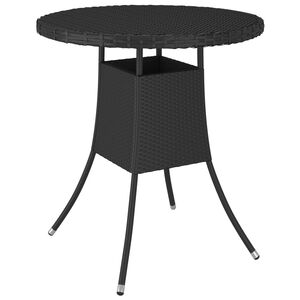 vidaXL havebord 70x70x73 cm polyrattan sort