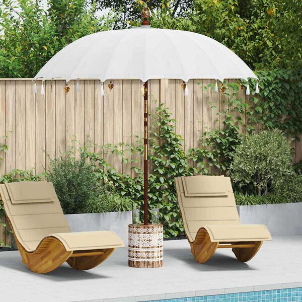 vidaXL Balinesisk parasol med base 260 210-220 cm