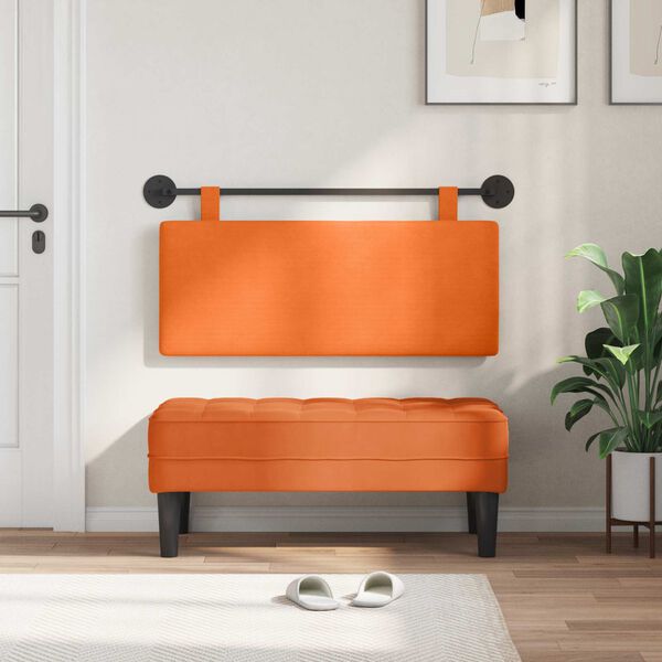 vidaXL H&aelig;ngende Hovedgavl V&aelig;gmonteret Ensfarvet Velourstof