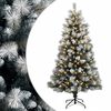 vidaXL Kunstigt juletr&aelig; med h&aelig;ngslede grene 120 cm 150 LED'er