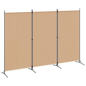 vidaXL 3-panel rumdeler Beige 260 x 180 cm Stof