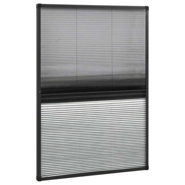 vidaXL plisseret insektnet til vinduer 80x120 cm afskygning aluminium