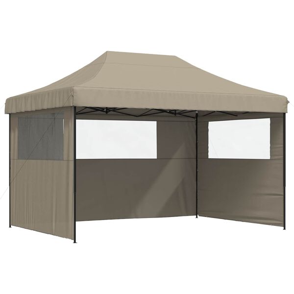 vidaXL Party Tent Gr&aring;brun 279 x 410 x 315 cm Oxford stof