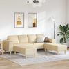 vidaXL Stue Sofa 3 pcs Creme Polyester
