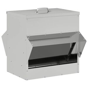 vidaXL H&oslash;nsefoder S&oslash;lv 40,5 x 45 x 41 cm Galvaniseret st&aring;l