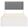 vidaXL Sengestel med Polstret Hovedgavl Lysegr&aring; 100 x 200 cm