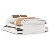 vidaXL sengeramme m. skuffer 135x190 cm uden madras massivt fyr hvid