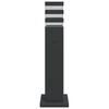 vidaXL udend&oslash;rs standerlamper 3 stk. stikkontakt 50 cm aluminium sort