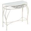 vidaXL sidebord i fransk stil metal 82 x 39 x 76 cm hvid