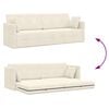 vidaXL Gulvsovesofa 200cm Creme Fl&oslash;jl