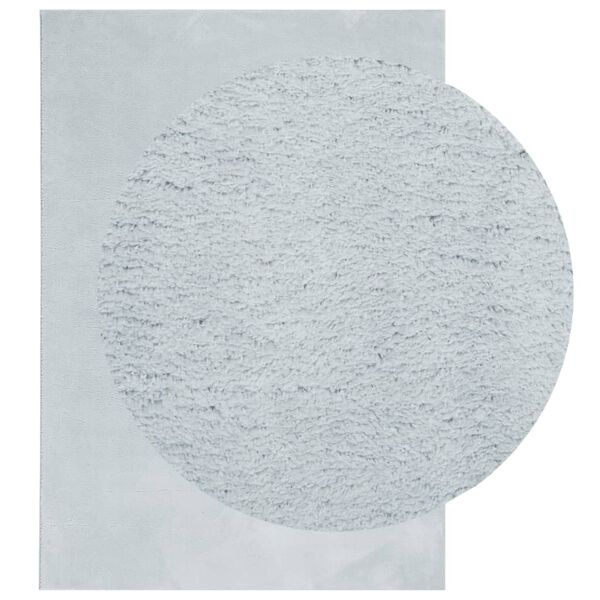 vidaXL gulvt&aelig;ppe HUARTE 120x170 cm kort luv og vaskbart bl&aring;