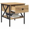 vidaXL Sengebord artisan eg 40 x 42 x 45 cm Laminat tr&aelig; og metal