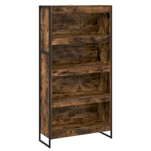 vidaXL Bogskab 80 x 30 x 155 cm Konstrueret tr&aelig; R&oslash;get Eg