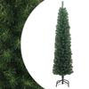 vidaXL smalt kunstigt juletr&aelig; med juletr&aelig;sfod 210 cm PVC gr&oslash;n