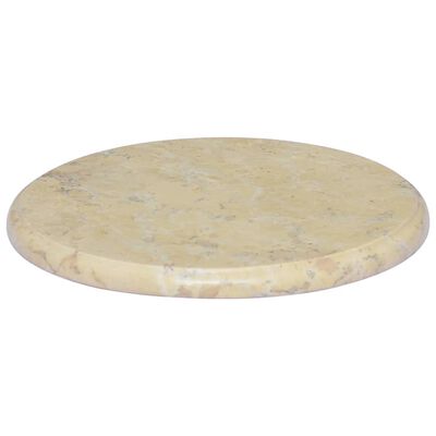 vidaXL bordplade Ø40x2,5 cm marmor cremefarvet
