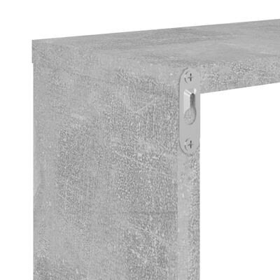 vidaXL væghylder 2 stk. 26x15x26 cm kubeformet betongrå