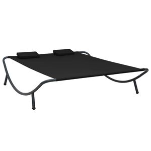 vidaXL loungeseng stof sort