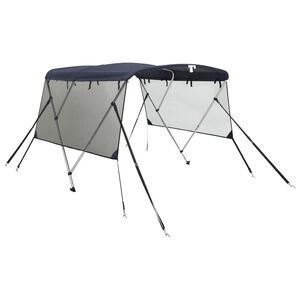 vidaXL biminitop med 3 buer og sidev&aelig;gge 183x(137-152)x137 cm