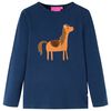 Lang&aelig;rmet T-shirt til b&oslash;rn str. 104 marinebl&aring;
