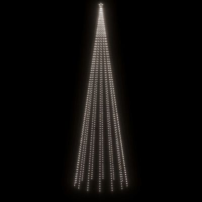 vidaXL kegleformet juletræ 230x800 cm 1134 LED'er koldt hvidt lys