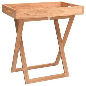 vidaXL foldbart bakkebord 52x36x56,5 cm massivt valn&oslash;ddetr&aelig;