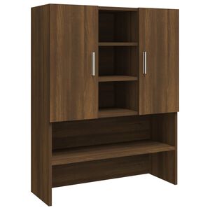 vidaXL vaskemaskineskab 70,5x25,5x90 cm brun egetr&aelig;sfarve