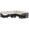vidaXL Havesofa S&aelig;t 12 stk. Sort polyrattan