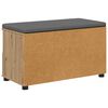 vidaXL Hallb&aelig;nk med pude med skuffe Artisan Egetr&aelig; 80 x 38 x 46 cm