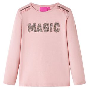 vidaXL Lang&aelig;rmet T-shirt til b&oslash;rn str. 116 lyser&oslash;d