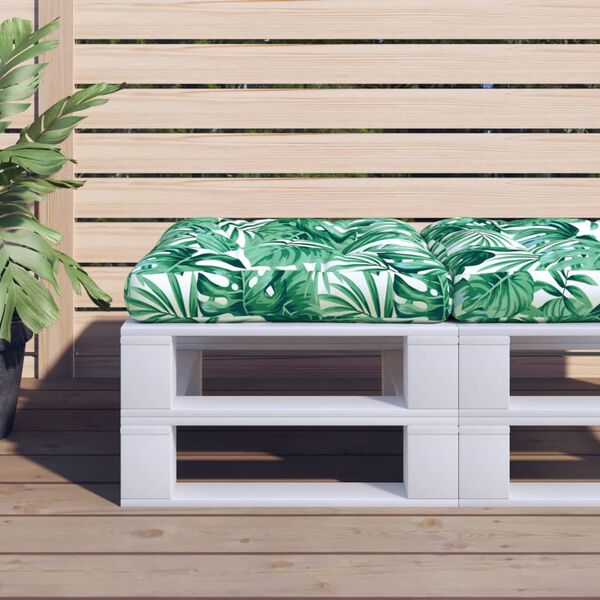 vidaXL pallehynde 50x50x12 cm stof bladm&oslash;nster