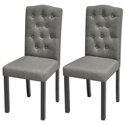 vidaXL spisebordsstole 2 stk. stof grå